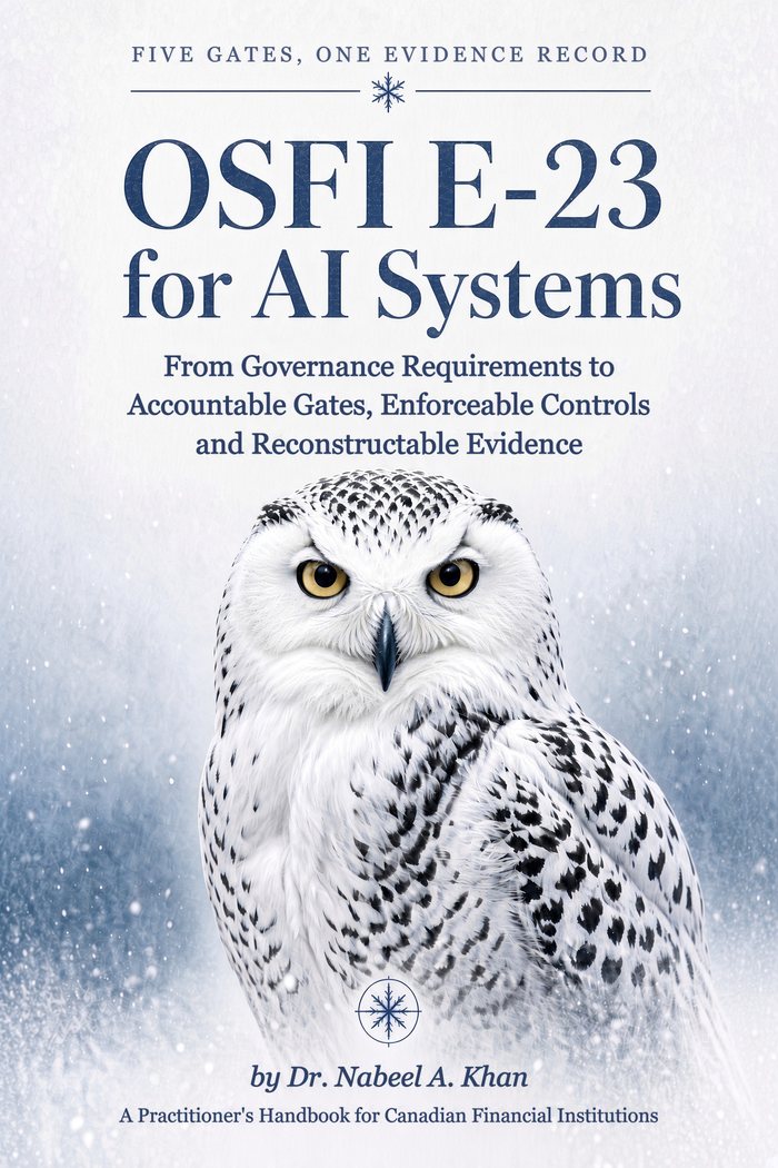 Cover of OSFI E-23 for AI Systems, by Dr. Nabeel A. Khan