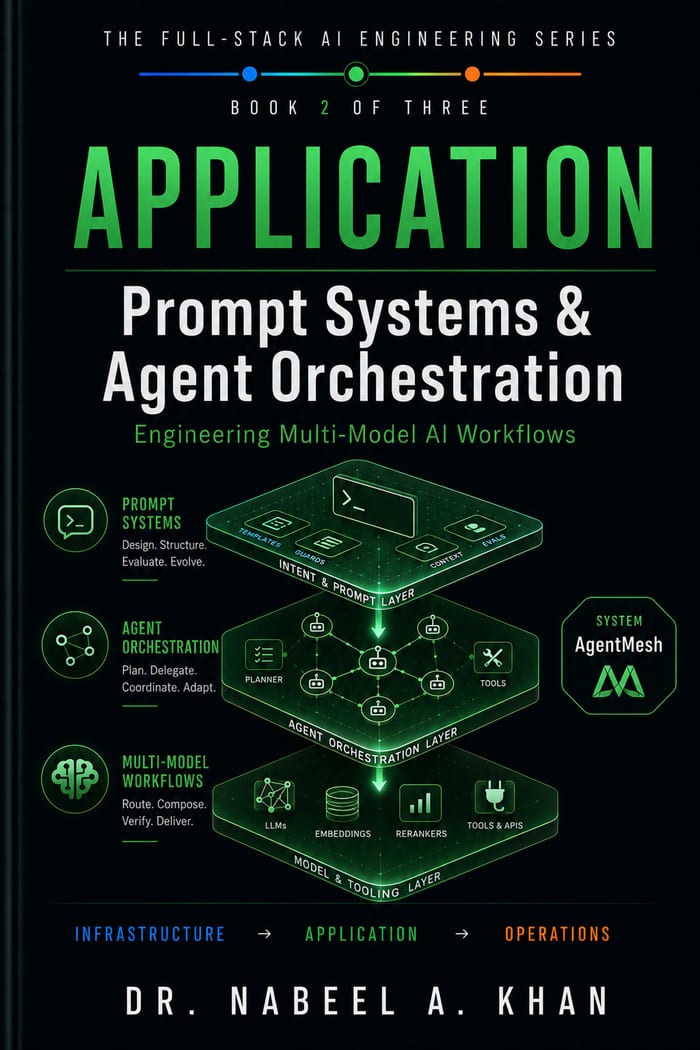 Cover of Prompt Systems and Agent Orchestration, Book 2 of the Full-Stack AI Engineering Series, by Dr. Nabeel A. Khan